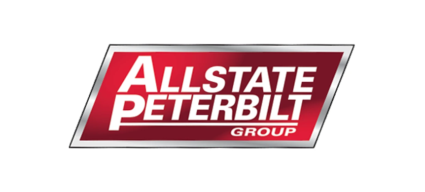 Red and white Allstate Peterbilt Group logo