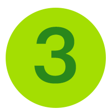 The number 3 in a green circle